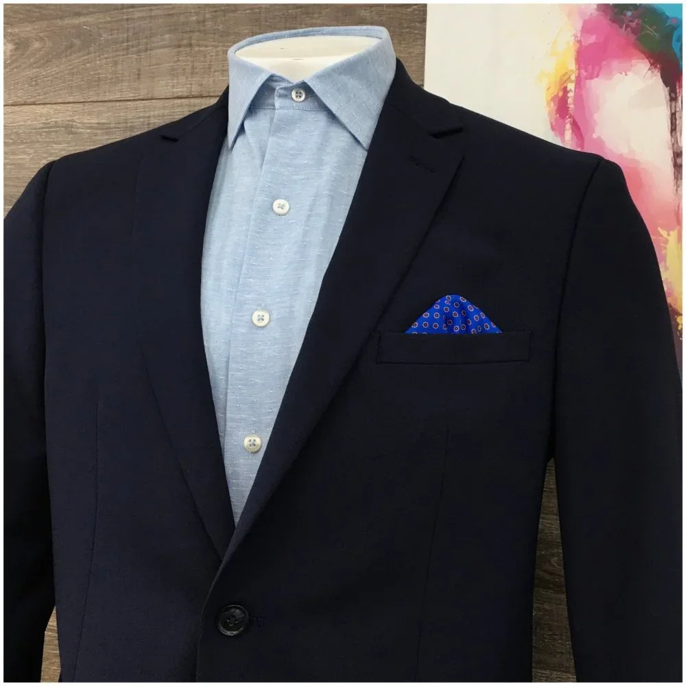 Bar III Mens Blazer Sport Coat Two Button Casual‎ Jacket Size 44R Wool Suits